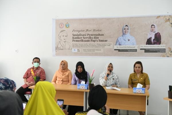 Meriahkan Hari Kartini ke-144, YKI dan Dinas P3AKB Sumut Gelar Pap Smear dan Sosialisasi Pencegahan Kanker